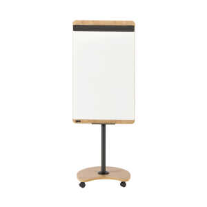 Mobiler Flipchart, Transformer, Rundfuß, Tafelfläche 68 x 97 cm, weiß