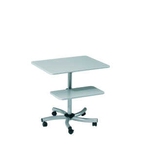 Stehpult Milargo mobil feststellbare Rollen höhenverstellbar, grau/alu