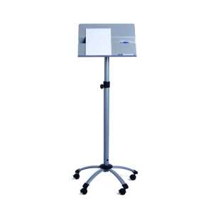 Rednerpult Eco, höhenverstellbar, mobil, grau