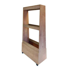 Tafelständer Natural, doppelte Arbeitsfläche, mobil, eiche