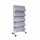 Prospektständer, mobil, 5 Böden, 3x A4, Maße 770 x 1850 x 490 mm, grau