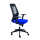 Drehstuhl, Rückenlehne Netz, Armlehnen, bis 125 kg, schwarz/blau