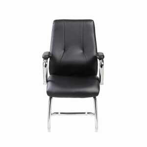 Besucherstuhl Komfort, gepolstert, bis 100 kg, schwarz