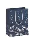 Premium Geschenktaschen, Small, Silver Snowflakes, 175 x...