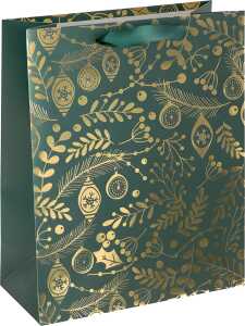 Geschenktasche Large, Golden ornaments 260 x 320 x 120 mm