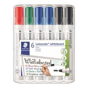 Whiteboardmarker-Set, Strichstärke: 2 mm, Rundspitze, 6er Etui