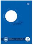 Green Heftschoner, DIN A5, Recycling Papier 150g/qm, blau