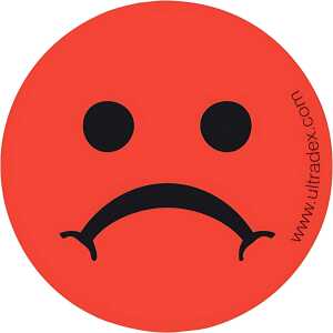 Magnet, Smily, trauriges Gesicht, rot, Ø 50 mm