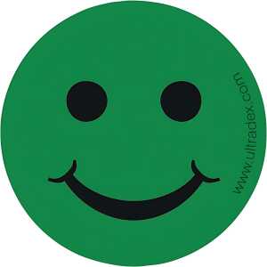 Magnet, Smily, fröhliches Gesicht, grün, Ø 50 mm