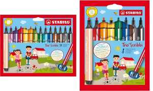 STABILO Fasermaler Trio Scribbi, 14 er Kartonetui (55500143)