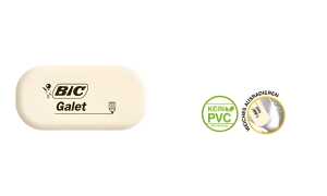 BIC Kautschuk-Radierer Galet, weiß, oval (5651006)