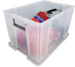 Allstore Aufbewahrungsbox, 85 l , transparent,...