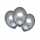 amscan Luftballons Satin Luxe platin Ø27,5cm 6 Stück