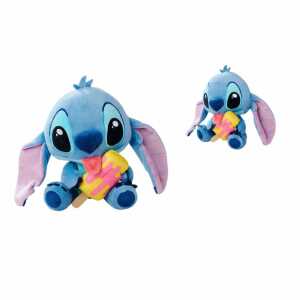 Plüsch Disney Lilo & Stitch mit Eis am Stiel blau 25cm