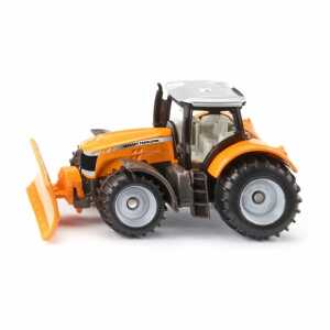 siku Massey Ferguson mit Räumschild und Anhängerkupplung