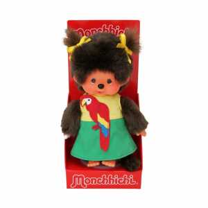 Monchhichi Plüschfigur Mädchen Papagei