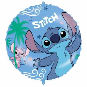 Folienballon Disney Stitch rund blau 46cm