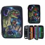 DINO World Federtasche LED GALAXY T-Rex 3-Fach...