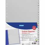 Ordner-Register Dividers A-Z PP 11fach gelocht grau DIN...