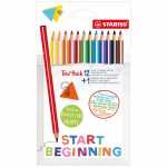 STABILO Buntstifte Promo Trio dick dreikant mit Bleistift...