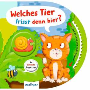 Bilderbuch Dreh Rad und find´s heraus! Welches Tier frisst denn hier?