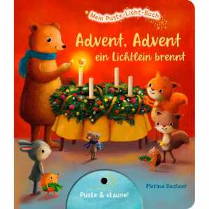 Bilderbuch Mein Puste-Licht-Buch Advent, Advent, ein Lichtlein brennt