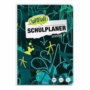 TRÖTSCH Schulplaner WOW! Graffiti 25/26 128 Seiten DIN A5