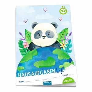TRÖTSCH Hausaufgabenheft Panda 25/26 112 Seiten DIN A5