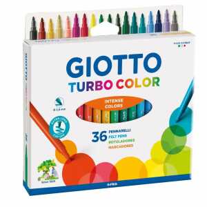 GIOTTO Fasermaler Turbo Color 2,8mm 36 Stück Kartonetui