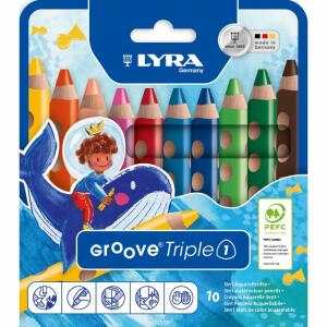 LYRA Aquarellstifte Groove Triple 1 10 Stück Kartonetui