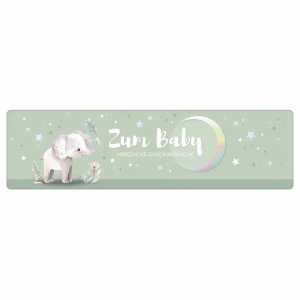 Glückwunschkarte Zum Baby Herzliche Glückwünsche mit Elefant