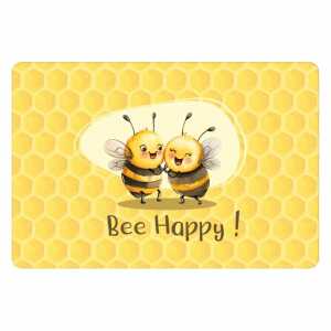 Kurt Eulzer Glückwunschkarte Bee Happy Bienen gelb