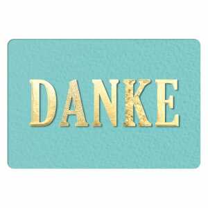 Kurt Eulzer Dankeskarte DANKE goldene Schrift