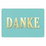 Kurt Eulzer Dankeskarte DANKE goldene Schrift