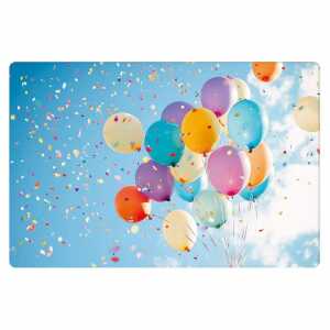 Kurt Eulzer Motivkarte bunte Luftballons mit Konfetti