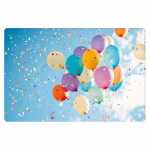 Kurt Eulzer Motivkarte bunte Luftballons mit Konfetti
