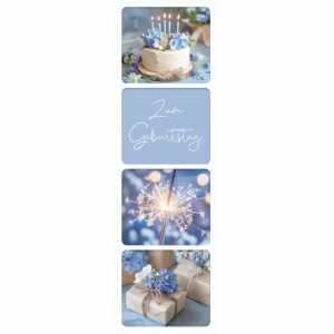 Kurt Eulzer Glückwunschkarte Zum Geburtstag blau