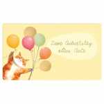 Glückwunschkarte Zum Geburtstag alles Gute Katze mit...