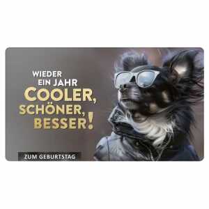 Eulzer Glückwunschkarte Zum Geburtstag Wieser ein Jahr Cooler Hund
