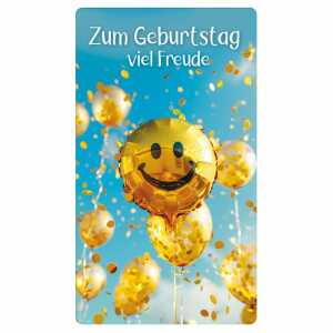 Kurt Eulzer Glückwunschkarte Zum Geburtstag viel Freude Smiley Ballons