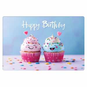 Kurt Eulzer Glückwunschkarte Happy Birthday Cupcakes