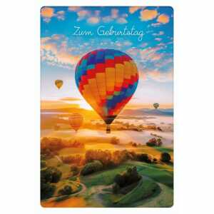 Kurt Eulzer Glückwunschkarte Zum Geburtstag Heißluftballon