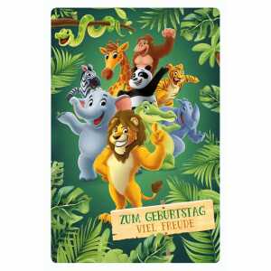 Kurt Eulzer Glückwunschkarte Zum Geburtstag viel Freude Dschungeltiere