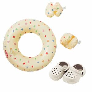 Puppen-Schwimmset Herz Konfetti Schwimmring, Schwimmflügel 35-45cm
