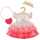 Puppenkleid Prinzessin Emily m Herztasche und Krone rosa Größe 28-35cm