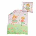 Puppenbettdecke Prinzessin Emily mit Kissen rosa 44x34cm