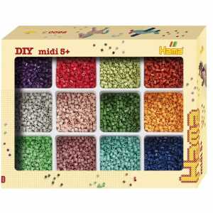 Hama Bügelperlen midi Sortierbox gefüllt 12 Farben 9000 Stück
