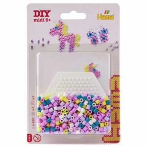 Hama Bügelperlen midi Pony 450 Stück mit Stiftplatte Blister