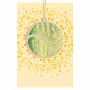 Kurt Eulzer Glückwunschkarte Alles Gute Goodies Holzteil an Juteband