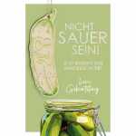 Glückwunschkarte Geburtstag Gurken Goodies Holzteil...